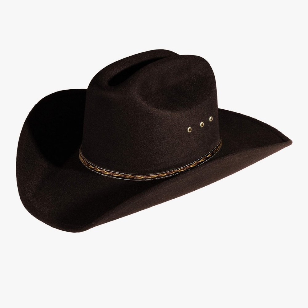 Western Cowboy & Cowgirl Hat Pinch Front Wide Brim Style